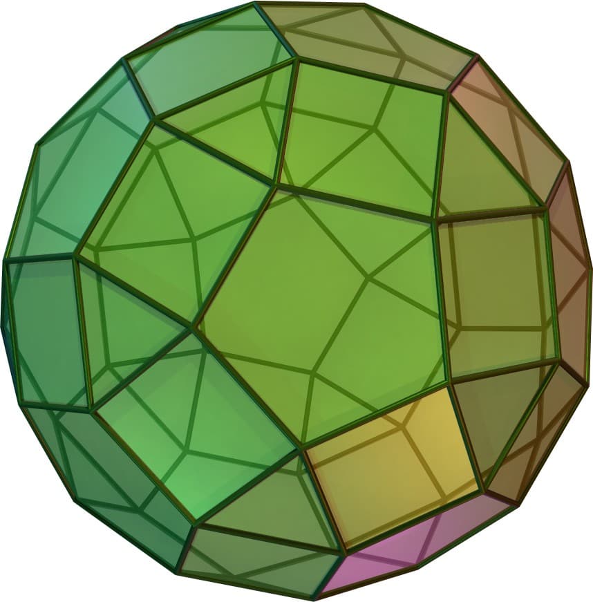 Rendu géométrique du rhombicosidodécaèdre
